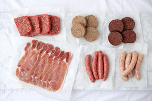Sausages, Bacon and Burgers